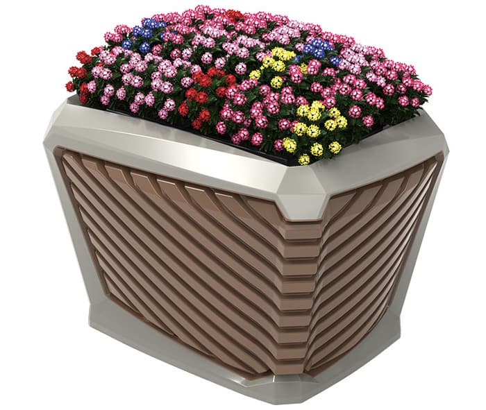 New design outdoor garden plastic flowerpot C03